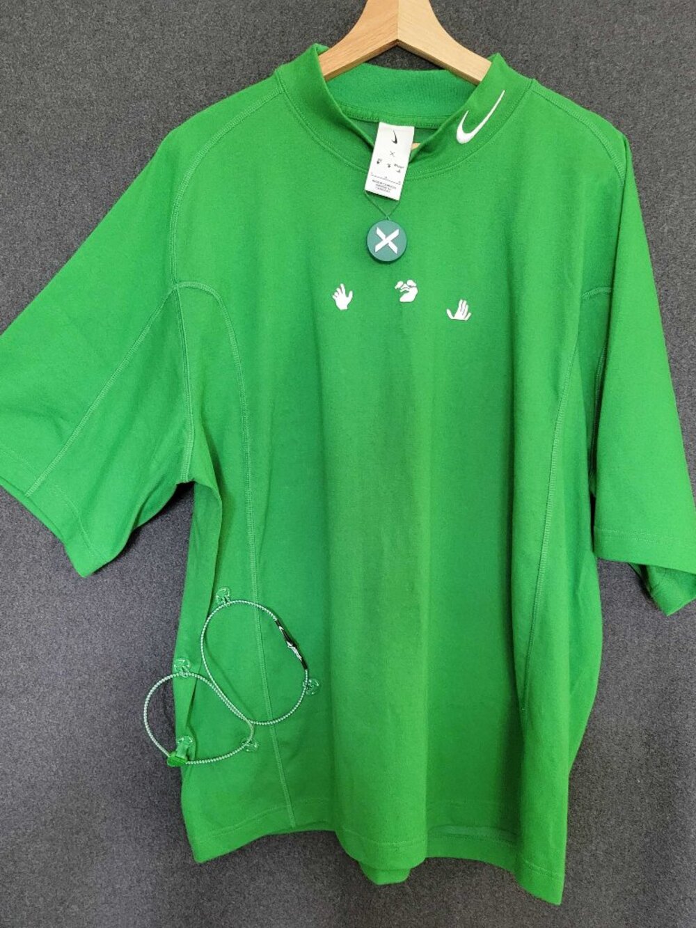 Nike X Off-White Kelly Green T-Shirt Short Sleeve Streetwear Subculture Techwear